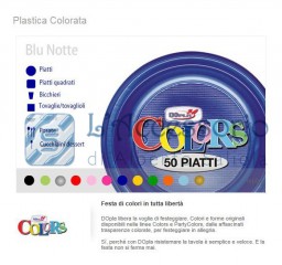 Piatto plastica blu Dopla