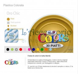 Piatto piano plastica Oro Dopla