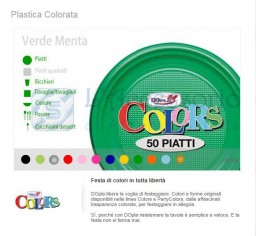 Piatto piano plastica Verde Dopla