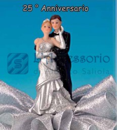 Cake Topper 25° Anniversario