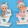 Cake topper Dondolo rosa o celeste