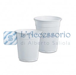 Bicchieri plastica bianchi da acqua 100 pezzi