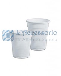 Bicchieri plastica bianchi da caffè 100 pezzi