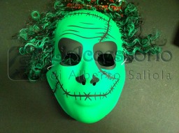 Maschera plastica  Mostro verde con capelli