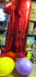 Palloncino mylar a numero rosso