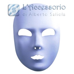 Maschera viso bianca in plastica