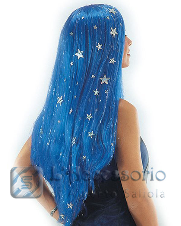parrucca azzurra lunga