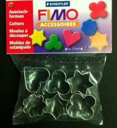 Stampi mini metallo per Fimo 6pezzi