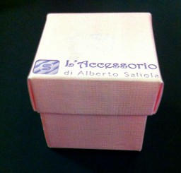 Scatolina cubo 5x5x5 seta rosa