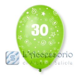 Palloncini large stampa “30”anni – 20pezzi