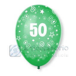 Palloncini large stampa “50”anni – 20pezzi