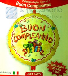 Palloncino in mylar 18 pollici Buon Compleanno