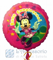 Palloncino in mylar 18 pollici Minnie B. Compleanno