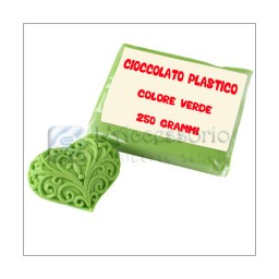 Cioccolato plastico verde 250 gr.